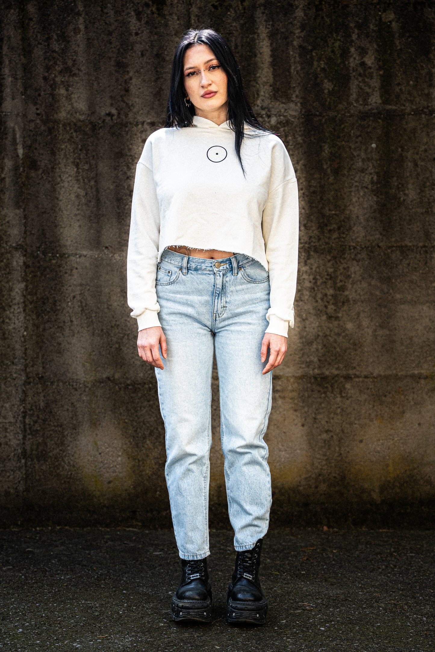 WHITEHOLE Cropped Hoodie